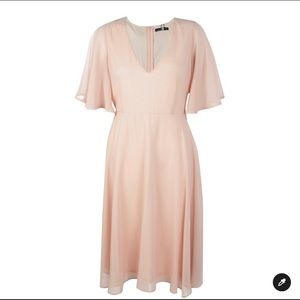 Angel Sleeve Midi Skater Dress Size 6